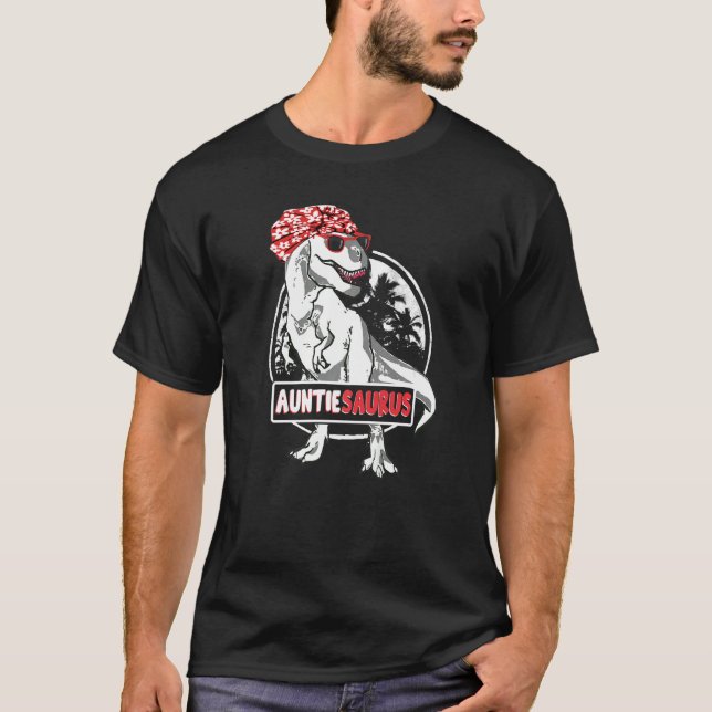 Auntiesaurus Rex Dinosaur Auntie Saurus Family Mat T Shirt (Framsida)