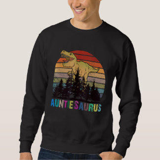 Auntiesaurus Rex Dinosaur Faster Saurus Familjemat Lång Ärmad Tröja
