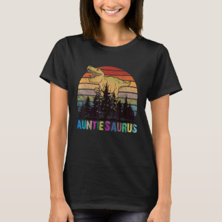 Auntiesaurus Rex Dinosaur Faster Saurus Familjemat T Shirt
