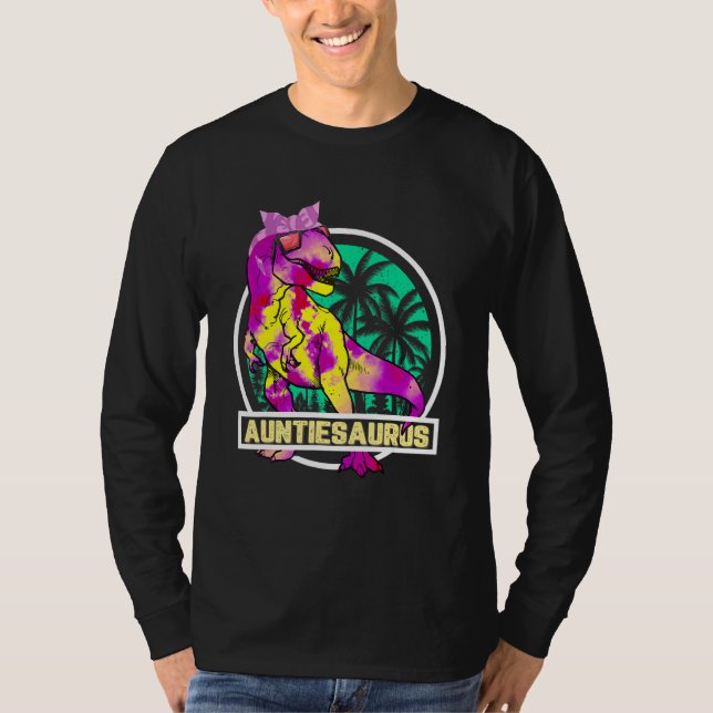 Auntiesaurus Rex Faster Saurus Dinosaur T Shirt (Framsida)
