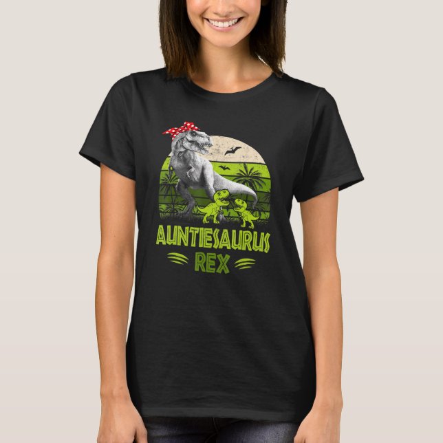 Auntiesaurus Rex T Rex Dinosaur Mors dag Shirt (Framsida)