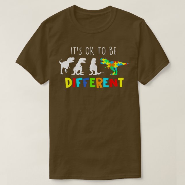 Auntiesaurus T Re Dinosaur  It's Ok To Be Differen T Shirt (Design framsida)