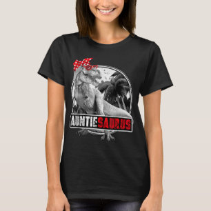 Auntiesaurus T-Rex Auntie Dinosaur T Shirt