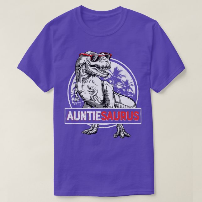 Auntiesaurus T rex Auntie Saurus Dinosaur Women Au Shirt (Design framsida)