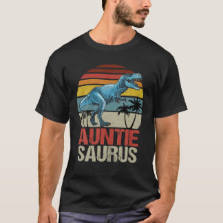 Auntiesaurus T Rex Dinosaur Auntie Saurus Familj M Shirt