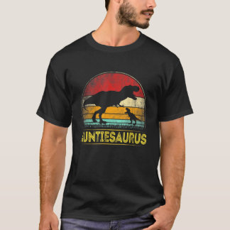 Auntiesaurus T Rex Dinosaur Auntie Saurus Familj M Shirt