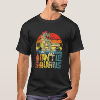 Auntiesaurus T Rex Dinosaur Auntie Saurus Familj M Shirt