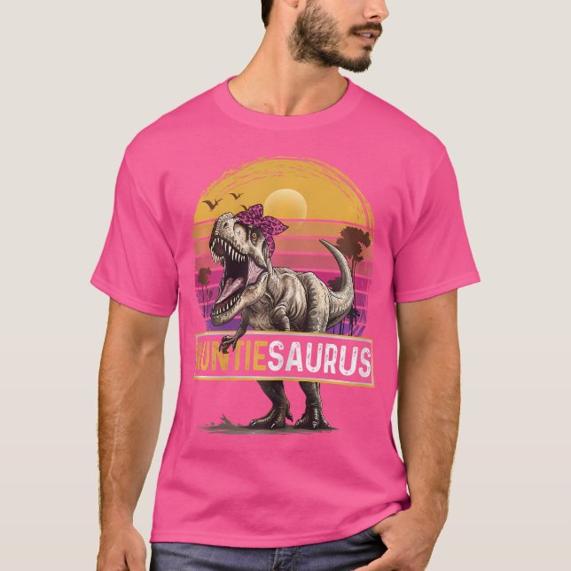 Auntiesaurus t Rex Tee Dinosaur Moster Saurus Fami (Framsida)