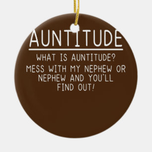 Auntitude Moster of Nephew Gift Julgransprydnad Keramik