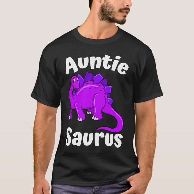 Auntsaurus Aunt Dinosaur  Dino T Shirt (Framsida)