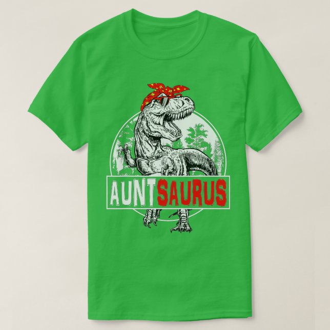 Auntsaurus T rex Dinosaur Aunt Saurus Family Match Shirt (Design framsida)