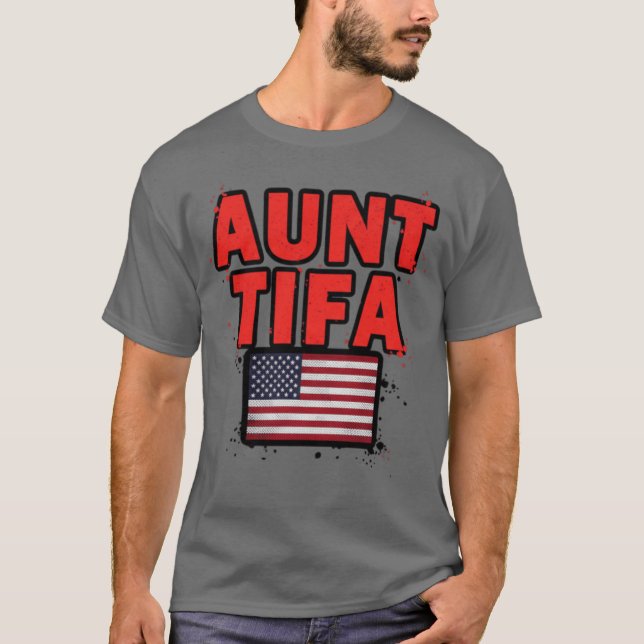 AuntTifa modern retro vän T Shirt (Framsida)