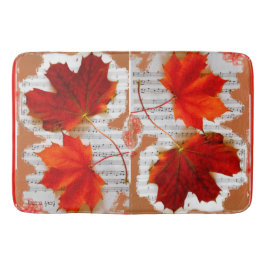 Auntumn löv med musik badrumsmatta