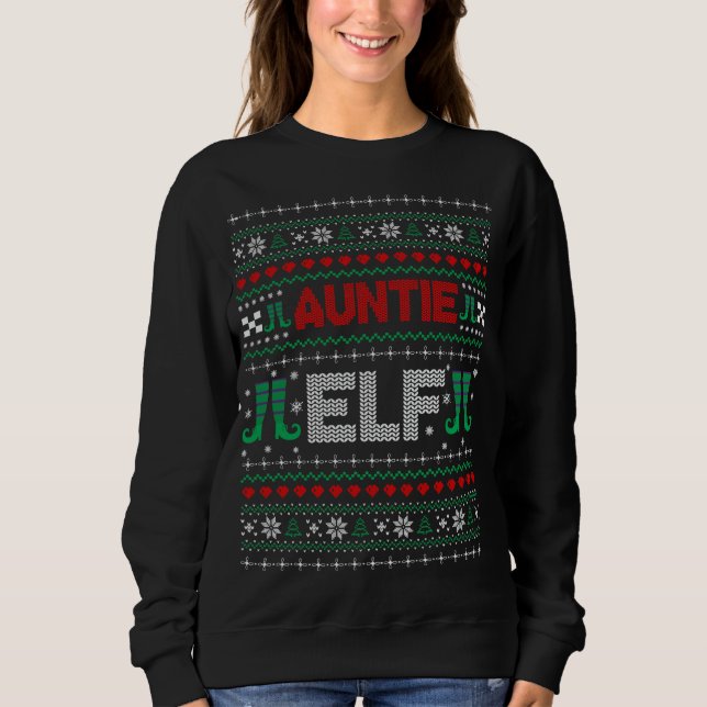 Aunty Elf Ugly jul Sweater T Shirt (Framsida)