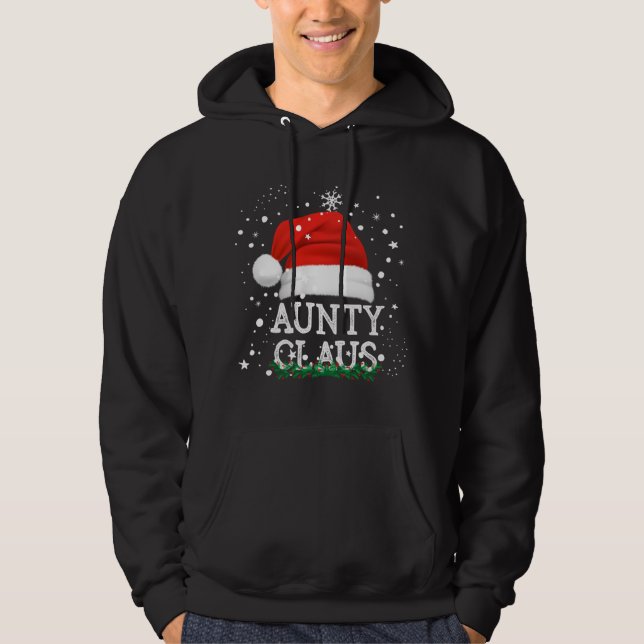 Aunty Jultomten Cute Matching Familjejul P Hoodie (Framsida)