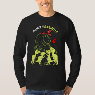 Auntysaurus Aunty 4 Kids Dinosaur Family Day T Shirt