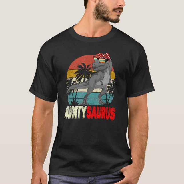 Auntysaurus Rex Dinosaur Aunty Saurus Mor T Shirt (Framsida)
