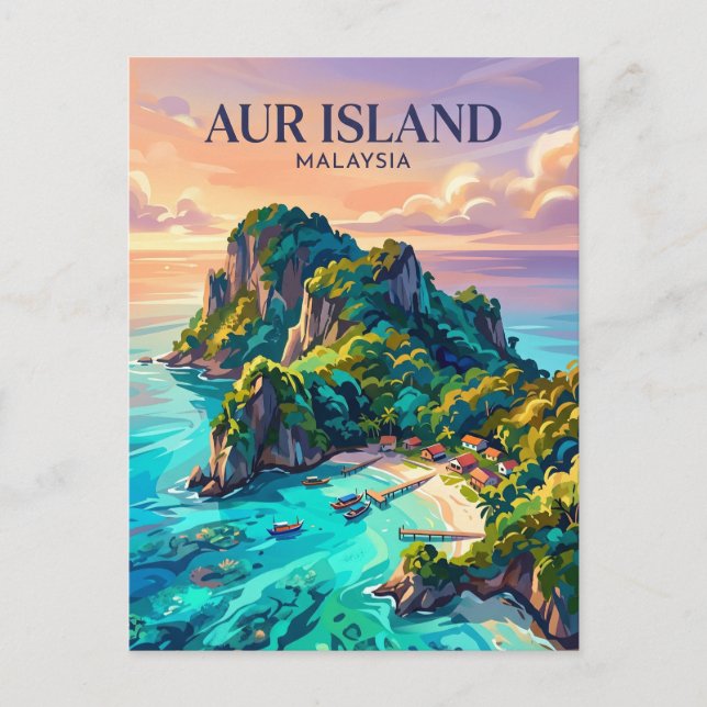 Aur Island Malaysia Vykort (Framsida)