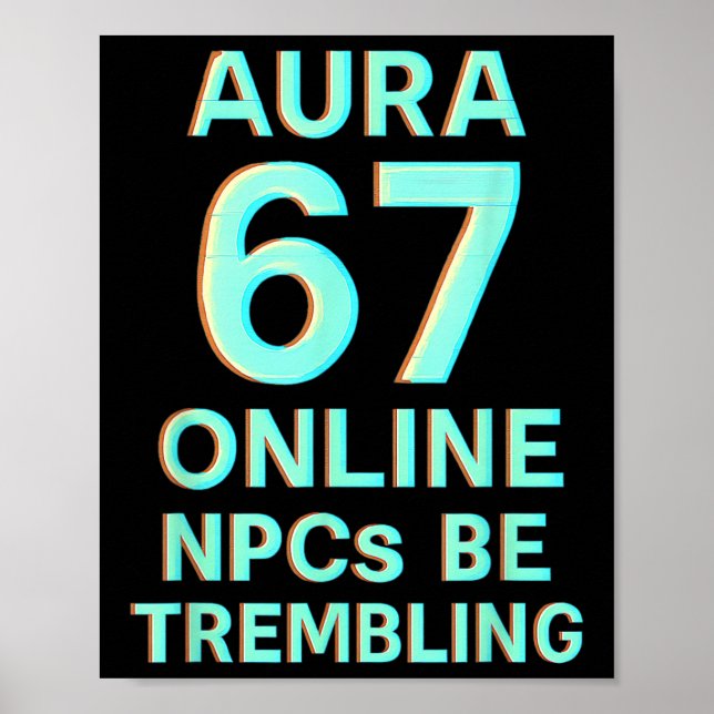 Aura 67 Online Npcs Var Blir Darrande Glitch Gamin Poster (Framsidan)