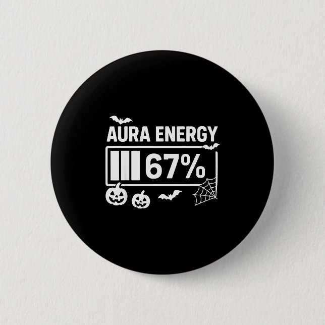 Aura energi 67 procent 6 7 meme halloween  knapp (Framsida)