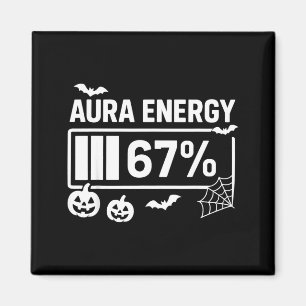 Aura energi 67 procent 6 7 meme halloween magnet