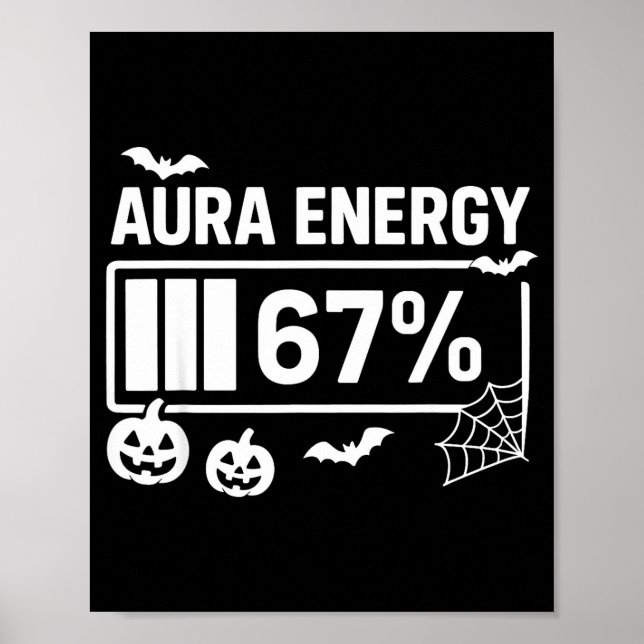 Aura energi 67 procent 6 7 meme halloween  poster (Framsidan)