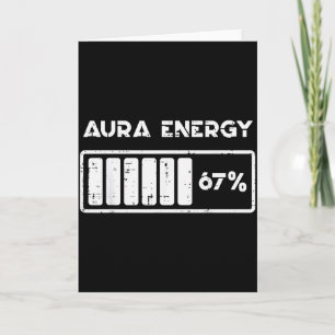 Aura Energi 67 Procent Roligt Nummer 6 7 Meme Kvin Kort