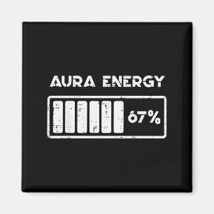 Aura Energi 67 Procent Roligt Nummer 6 7 Meme Kvin Magnet