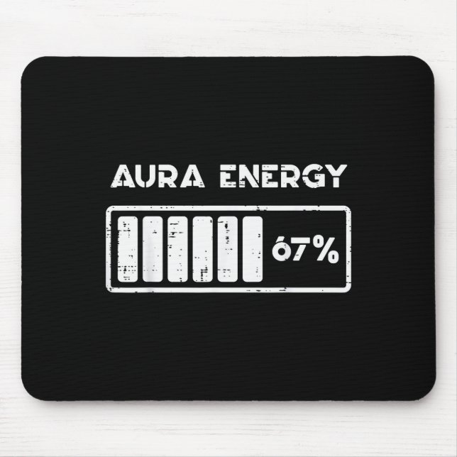 Aura Energi 67 Procent Roligt Nummer 6 7 Meme Kvin Musmatta (Framsidan)
