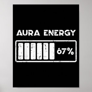 Aura Energi 67 Procent Roligt Nummer 6 7 Meme Kvin Poster