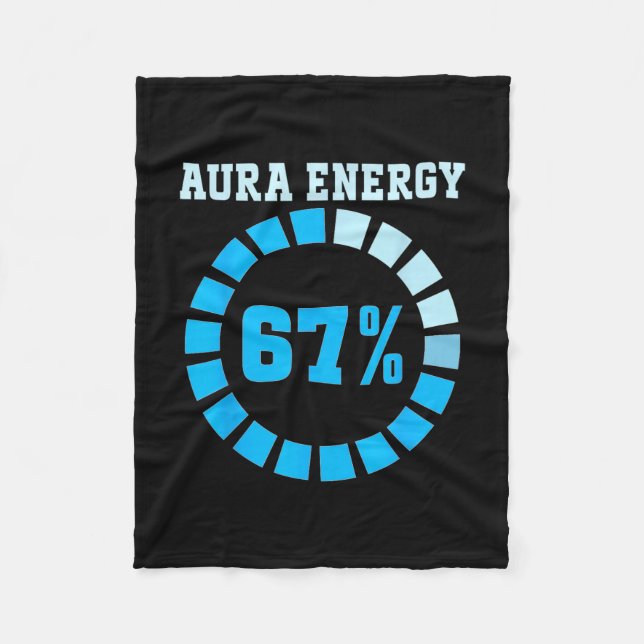Aura energi vid 67 Rollig Six Seven Meme Låt oss f Fleecefilt (Framsidan)
