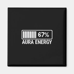 Aura energi vid 67 Six Seven Meme Magnet