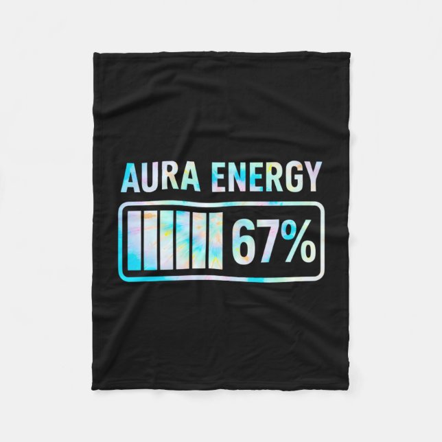 Aura Energy 67 67 Sex Seven Meme Fleecefilt (Framsidan)