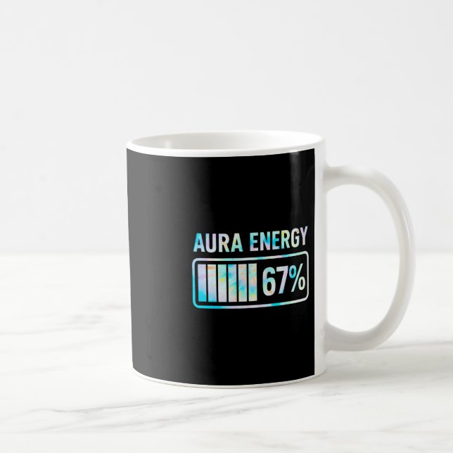 Aura Energy 67 67 Sex Seven Meme Kaffemugg (Höger)