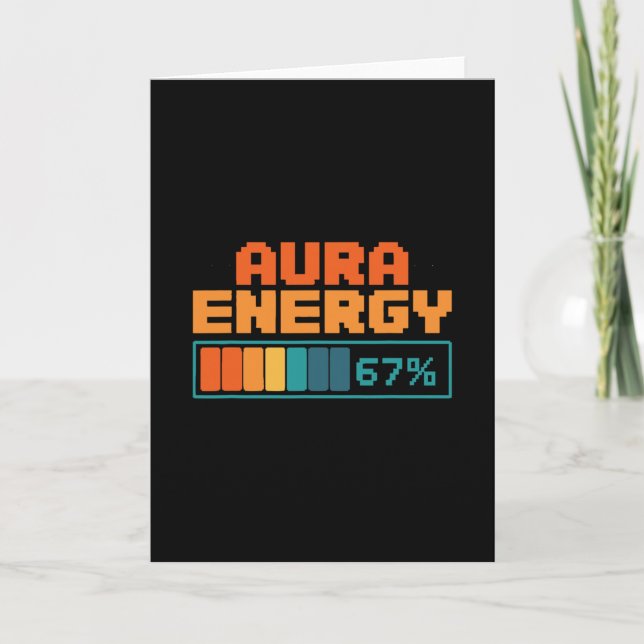 Aura Energy 67% Aura Farming Alpha Slang Gen 67:e  Kort (Framsida)
