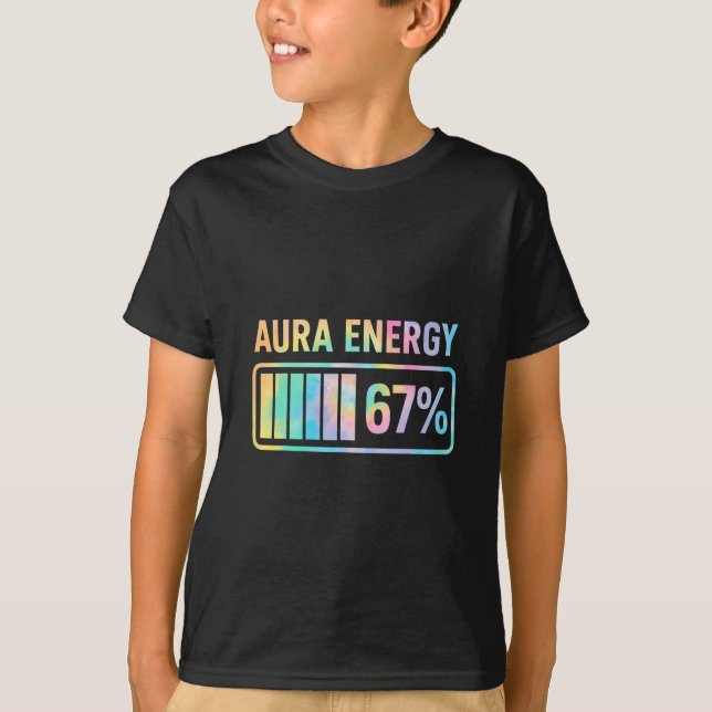 Aura Energy 67 Funny Sex Seven Meme Gen Alpha Slan T Shirt (Framsida)