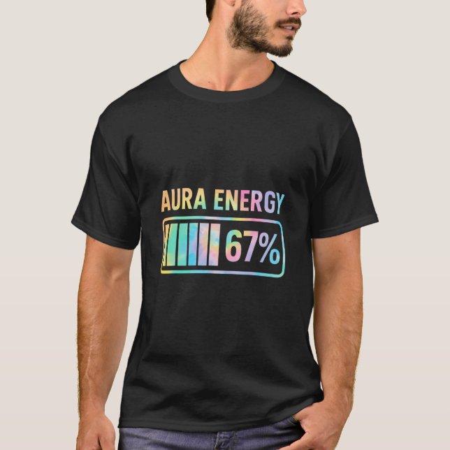 Aura Energy 67 Funny Sex Seven Meme Gen Alpha Slan T Shirt (Framsida)
