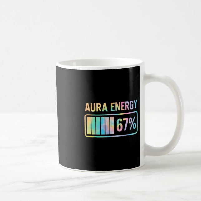 Aura Energy 67 Funny Six Seven Meme Gen Alpha Slan Kaffemugg (Höger)