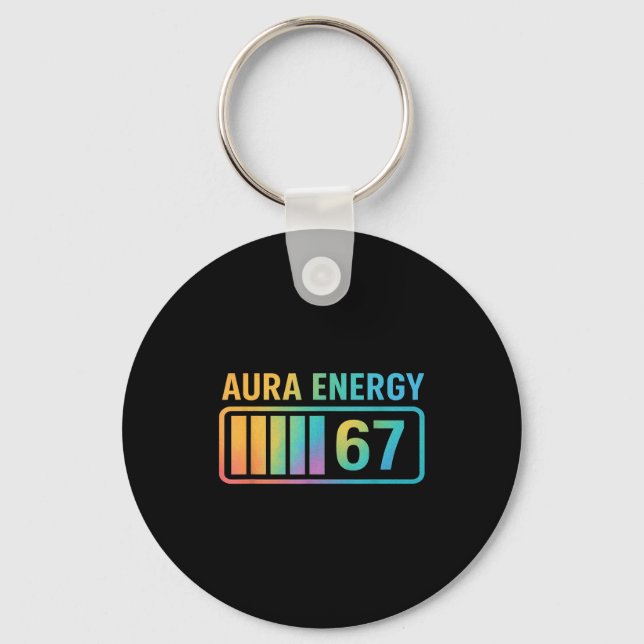 Aura Energy 67 Gen Alpha 6 7 Meme Infinite Rizz St Nyckelring (Framsida)