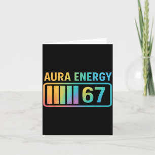 Aura Energy 67 Gen Alpha 6 7 Meme Oändlig Rizz St Kort