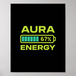 Aura Energy 67 Procent Meme Sex Sju Farming Poster