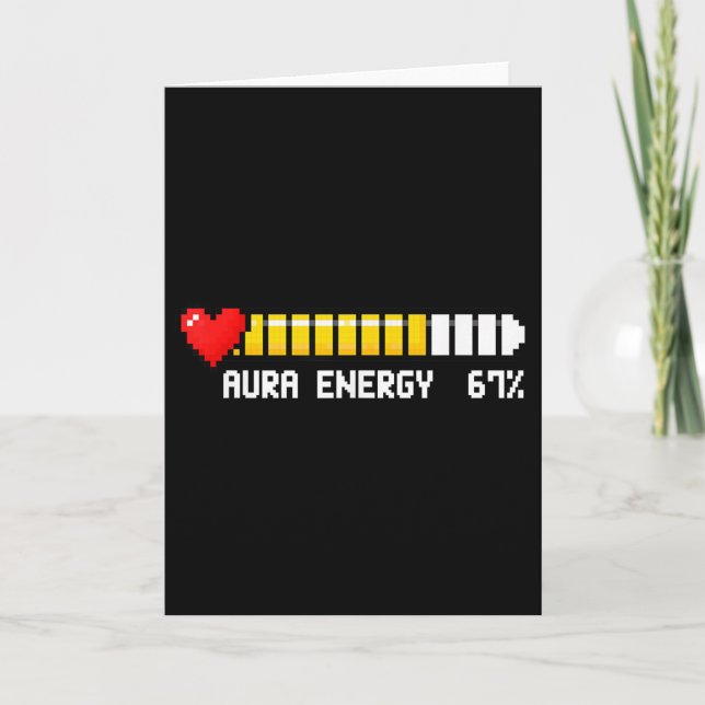 Aura Energy 67 Procent Meme Spelare Retro TV-spel Kort (Framsida)