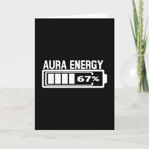 Aura Energy 67 Rolig Sex Sju Meme Gen Alpha Slang Kort