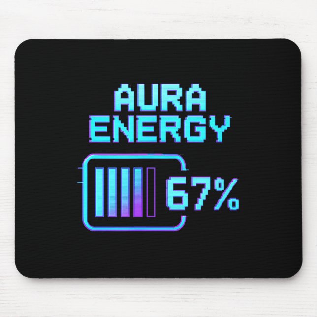 Aura Energy på 67 Rollig Six Seven Meme Gen Alpha Musmatta (Framsidan)