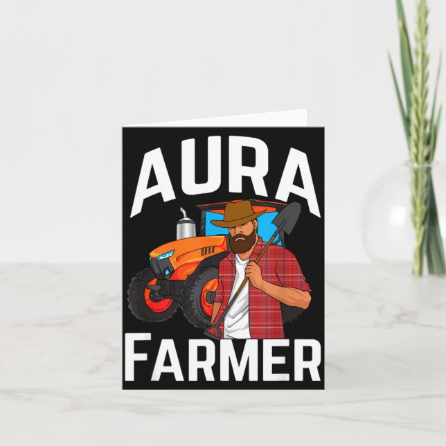 Aura Farmer Funny Meme  Kort (Framsida)