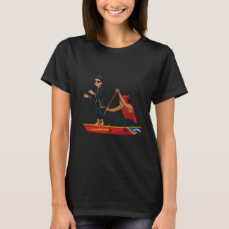 Aura Farming Boy Dancing on Boat Meme Trendy Indon T Shirt