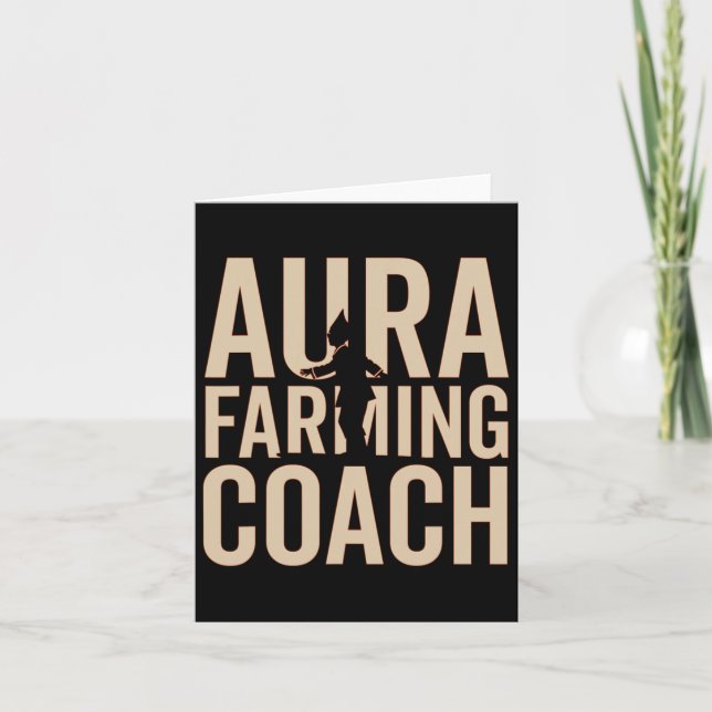 Aura Farming Coach Boat Tävla Kid Meme Halloween Kort (Framsida)
