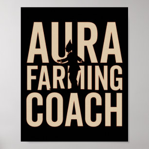 Aura Farming Coach Boat Tävla Kid Meme Halloween Poster