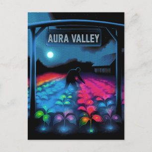 Aura Farming Colorful Valley Helgdag vykort