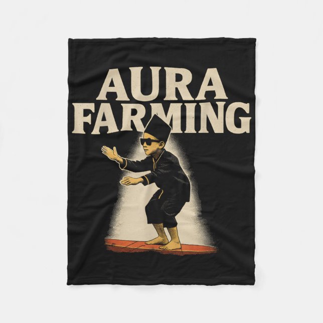 Aura Farming Indonesisk Båt Kapplöpning Kid Meme  Fleecefilt (Framsidan)
